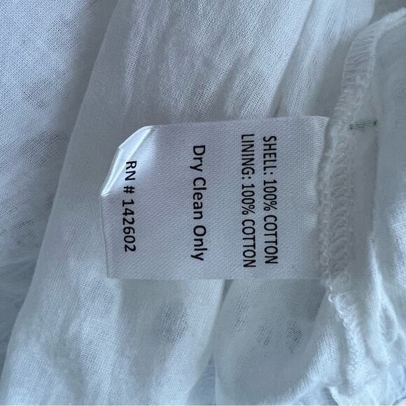 Sail to Sable White Floral Eyelet Flutter Sleeves Shift Dress Size XS - Picture 10 of 11